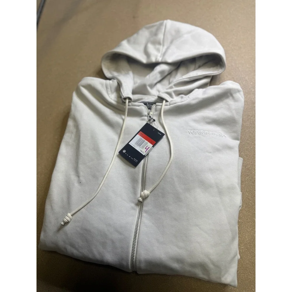 Nike NBA Golden State Warriors Dri-FIT Full Zip Hoodie Mens L Tall Beige NET $95